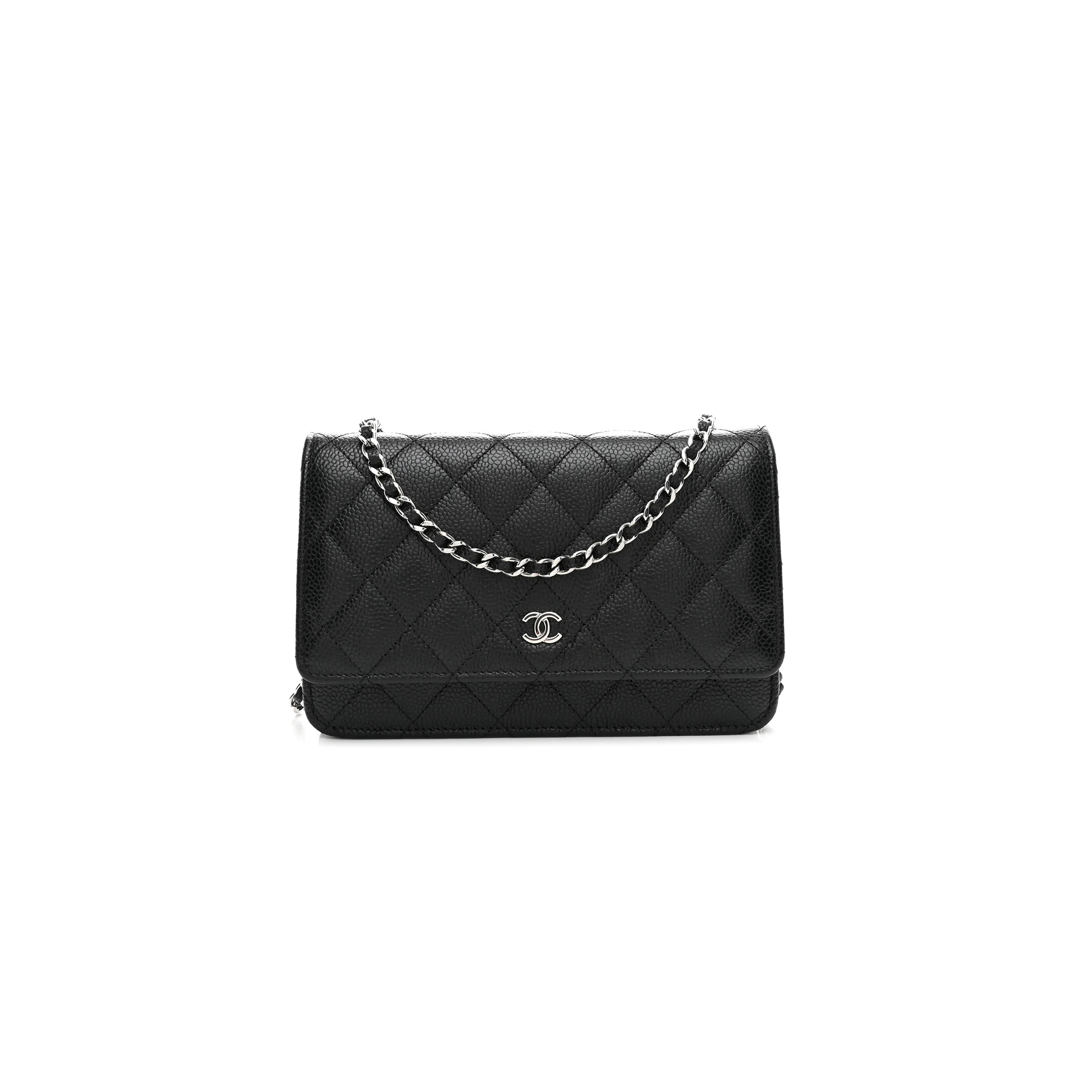 CHANEL CAVIAR QUILTED WALLET ON CHAIN WOC BLACK AP4241 (19*12*3cm)